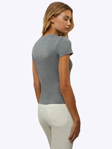 Womens | Tomboy Tee | Slim-Fit Tomboy-Cotton | Heather Grey
