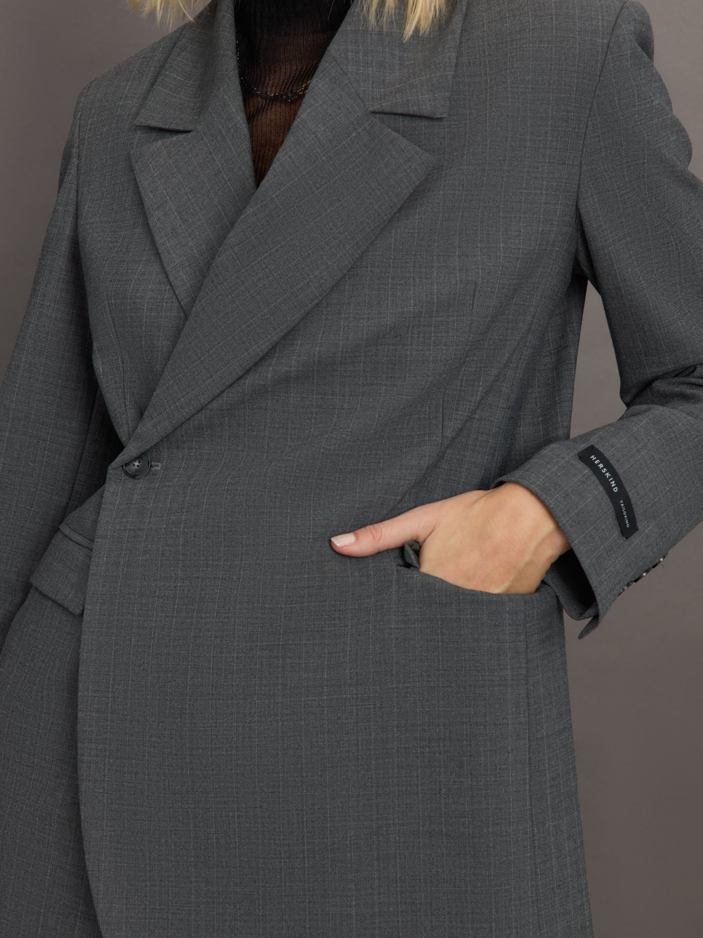 Herskind | Lilith Blazer | Light Grey Pinstripe