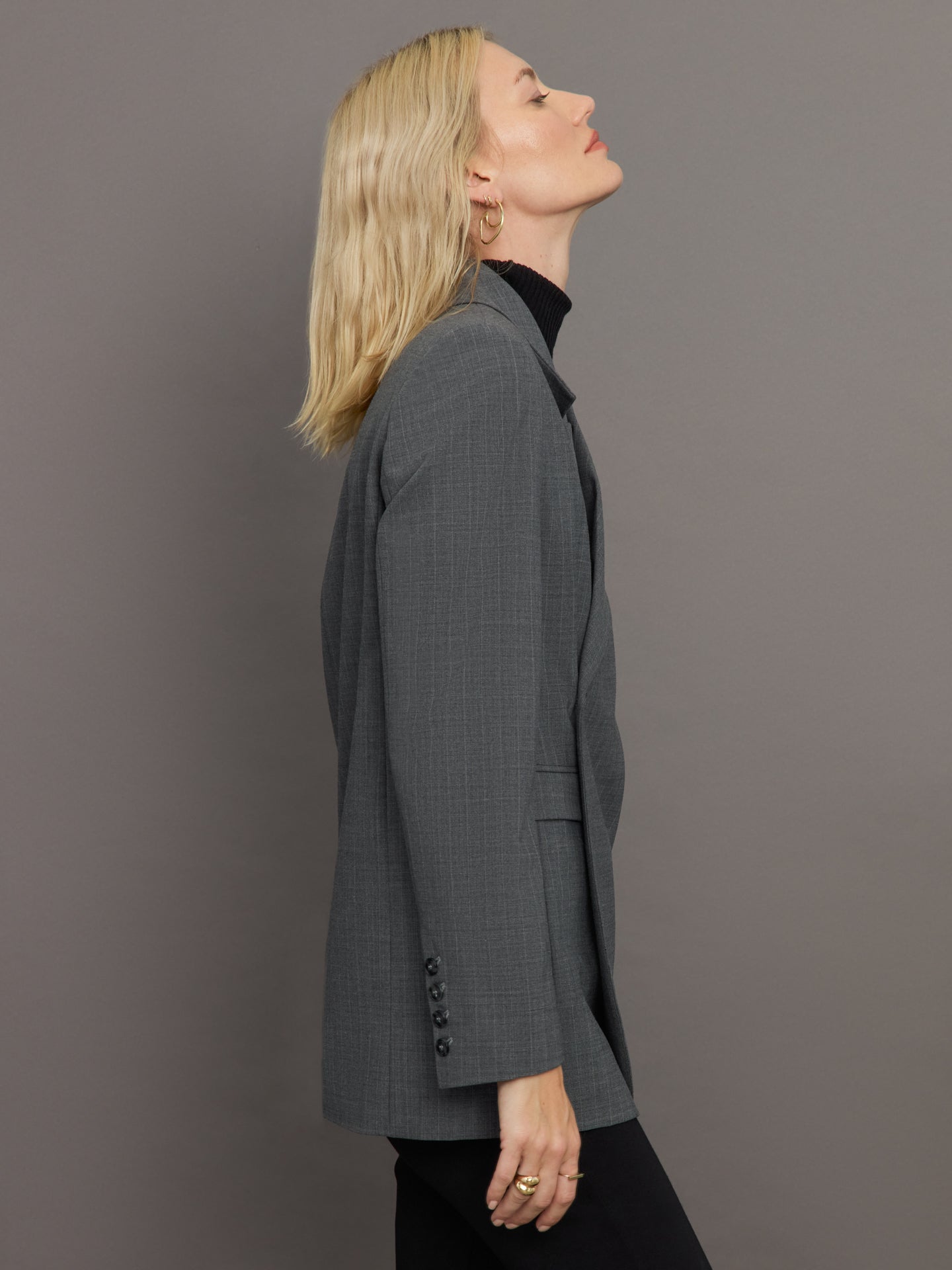 Herskind | Lilith Blazer | Light Grey Pinstripe