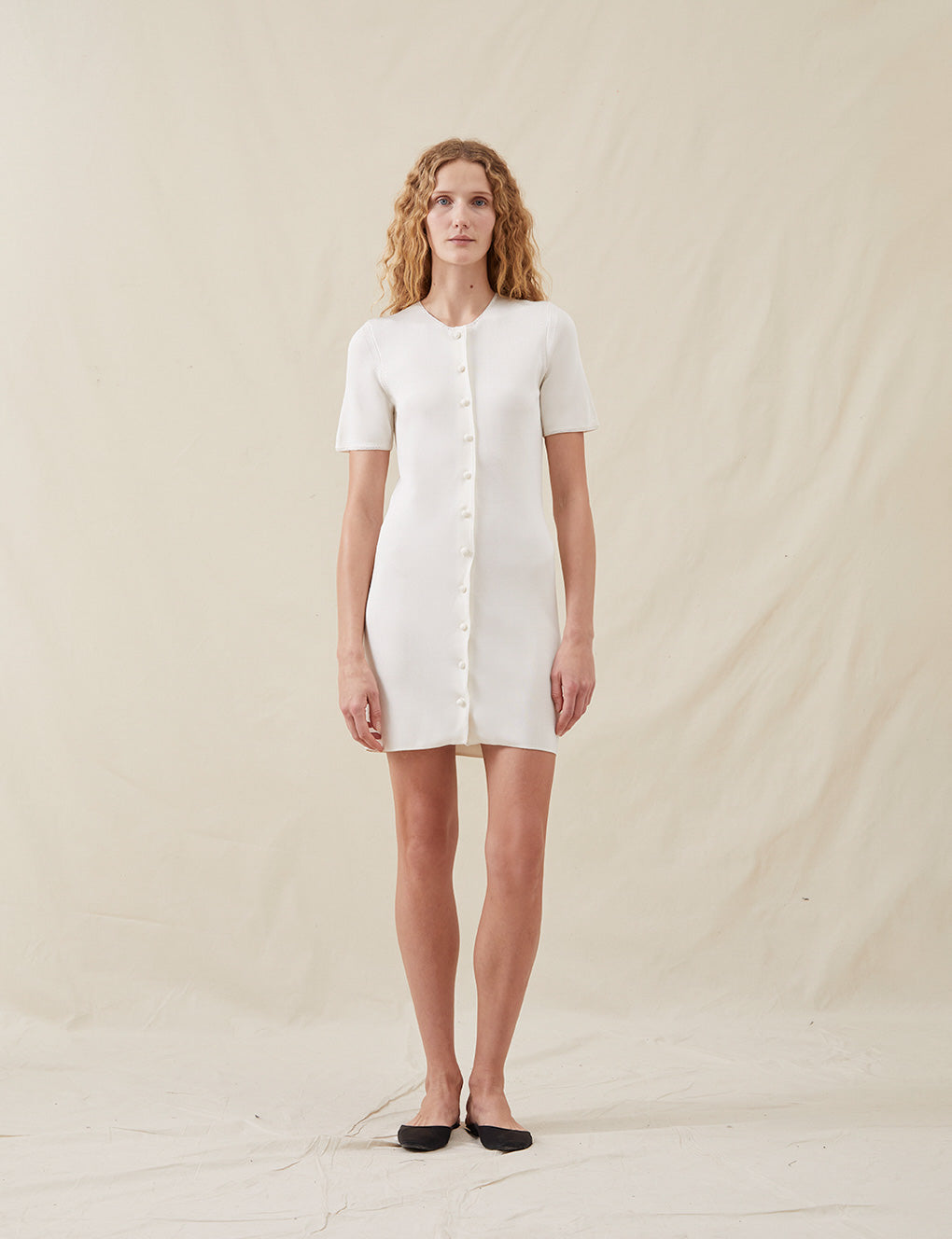 Womens | The Knit Mini Dress | Ivory