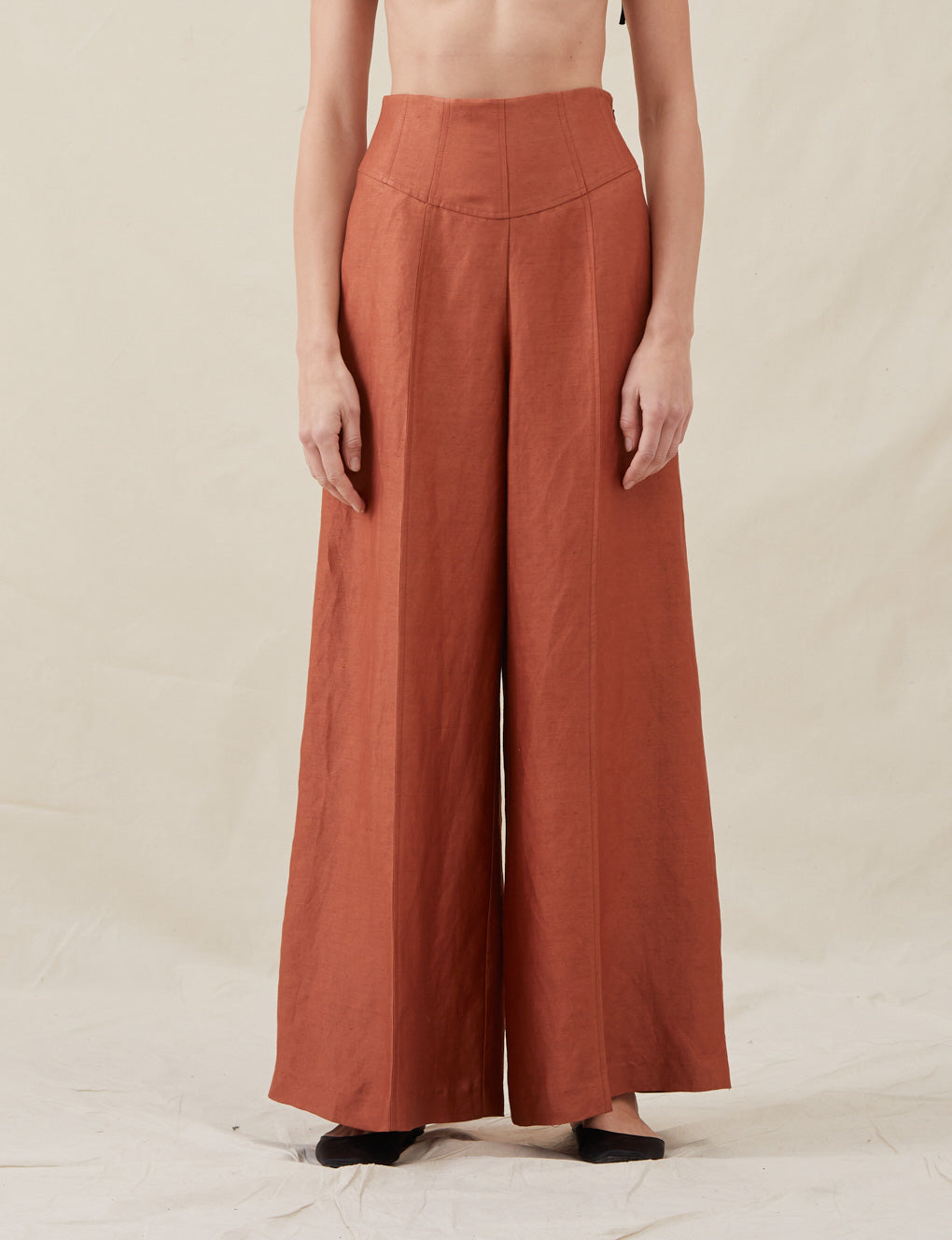 Womens | The Corset Pants | Terracotta