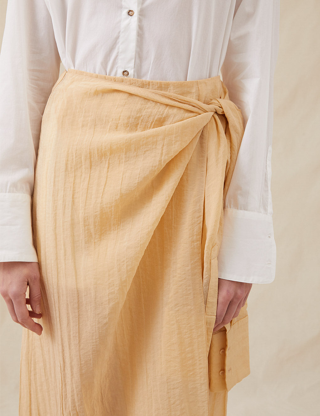 Womens | The Simona Sarong Skirt | Washed Apricot