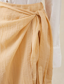 Womens | The Simona Sarong Skirt | Washed Apricot