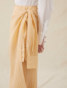 Womens | The Simona Sarong Skirt | Washed Apricot