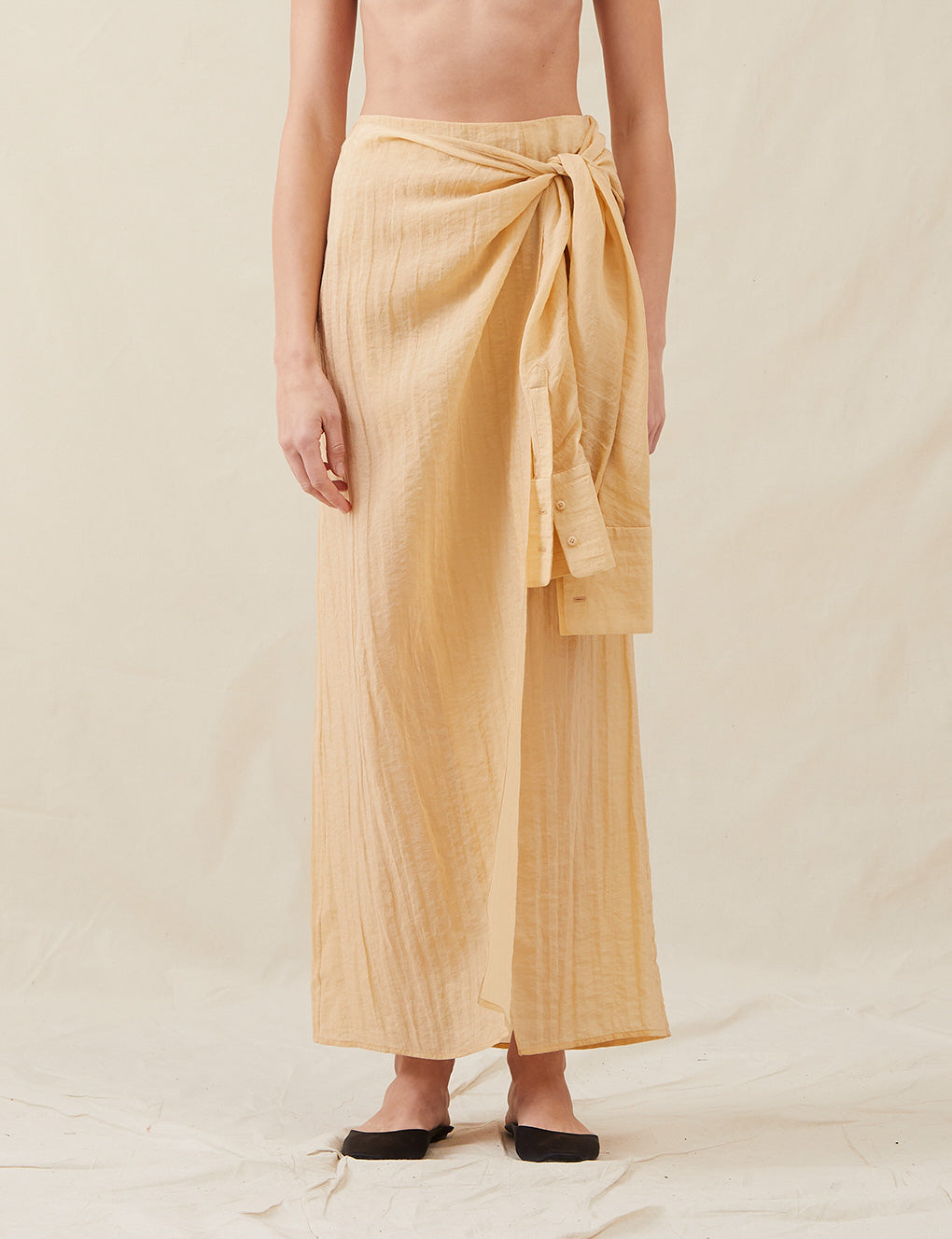 Womens | The Simona Sarong Skirt | Washed Apricot