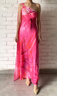 Womens | Abira Poly Satin Lycra Long Dress | Multicolor