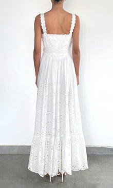 Womens | Adya Poplin Long Dress | Off White