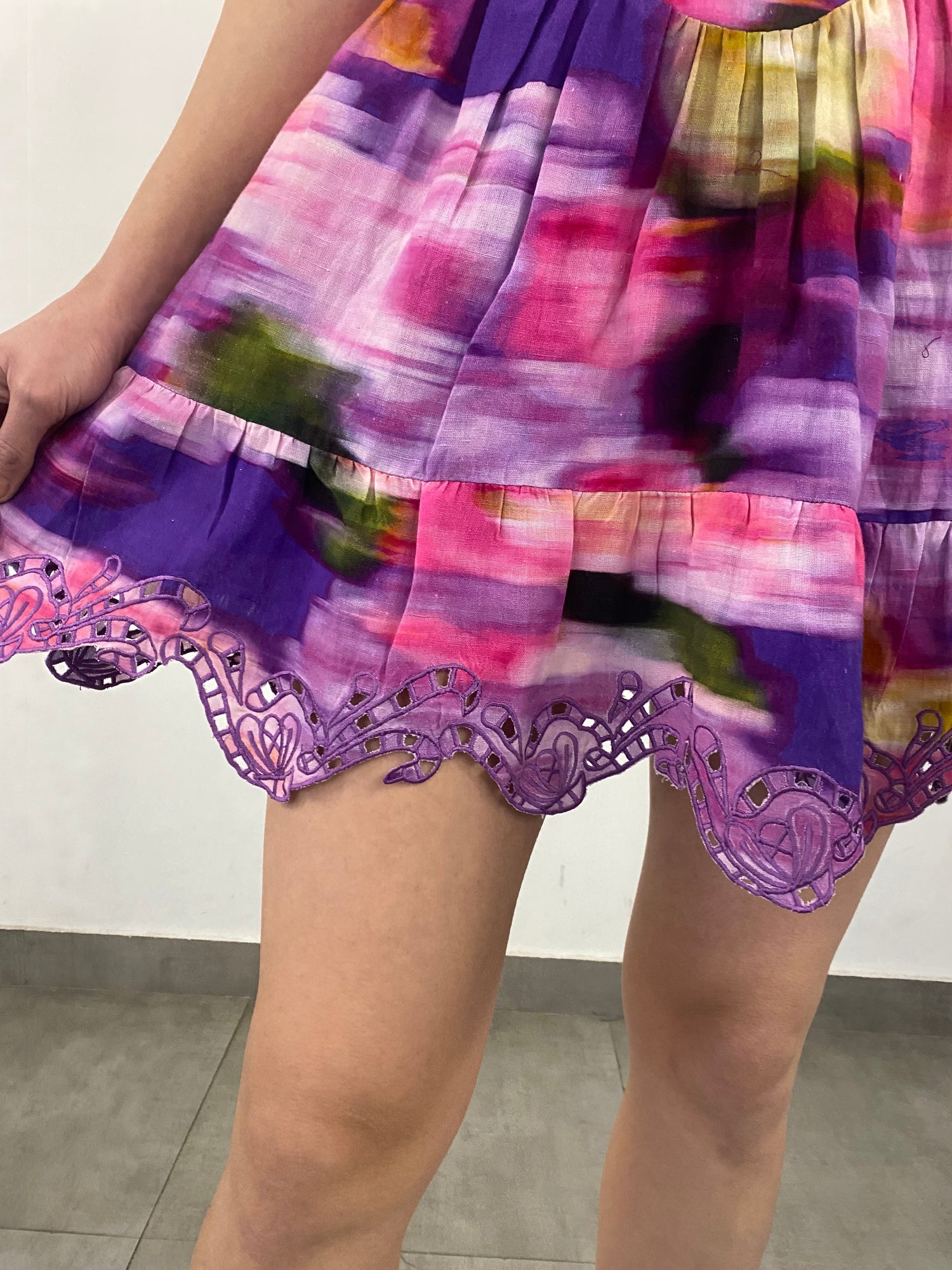 Anay Sweatheart Neck Sleeveless Short Dress | Purple