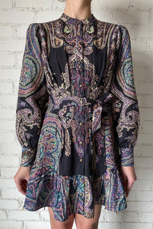 Arka Short Dress | Black/Multi