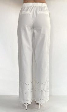 Womens | Bagh Cotton Straight Pants | White