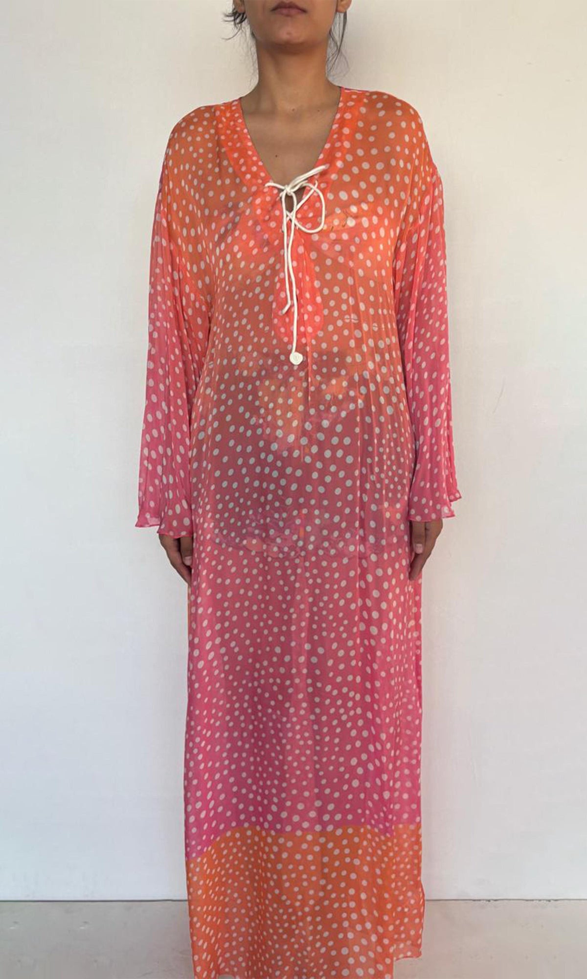 Womens | Blare Flat Chiffon Long Dress | Pink