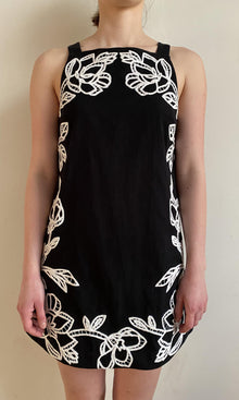 Hemant And Nandita | Daha Cotton Linen Short Dress | Black White