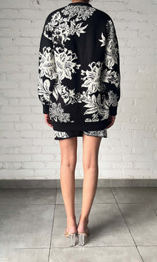 Womens | Dea Jacquard Acrylic Nylon Mini Skirt | FA24 | Black White