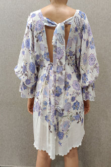 Short Dress | White/Purple