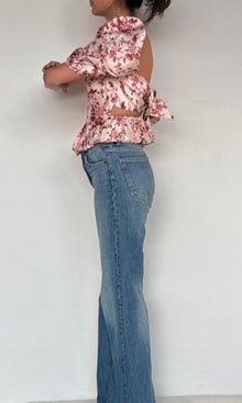 Womens | Elsa Taffeta Top | Brown Peach