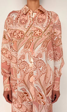 Womens | Fiza Cotton Over Sized Shirt | Powder Pink