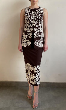 Hemant And Nandita | Ilaya Linen Cotton Waist Coat | Brown