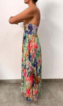 Hemant And Nandita | Inv Poly Chiffone Long Dress | Green Floral