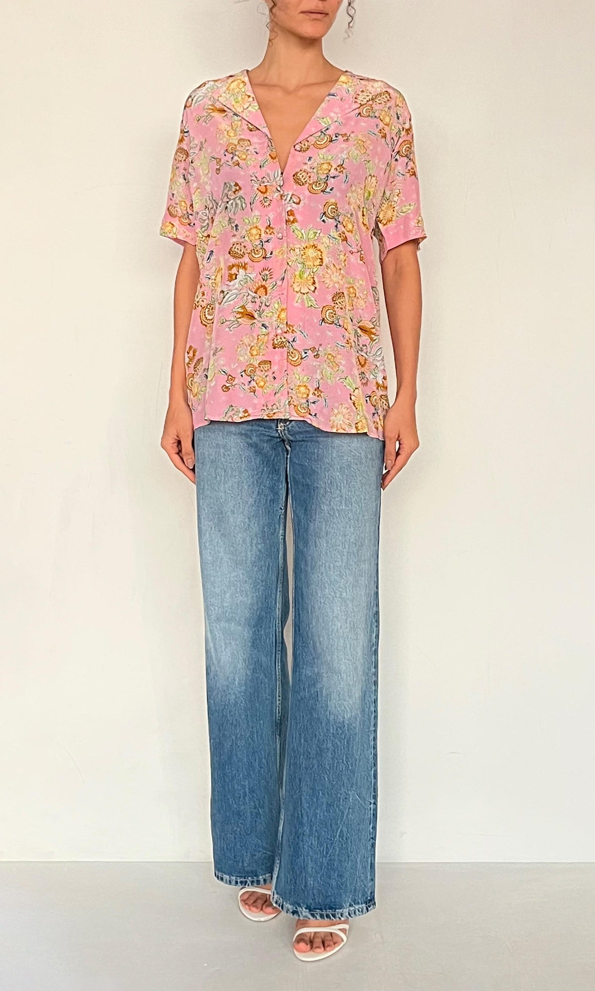 Womens | Inv Viscose Crepe Shirt | Pink