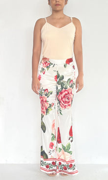 Womens | Inv Viscose Satin Pants | White Floral