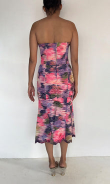 Womens | Inv Cotton Jacquard Midi Dress | Purple