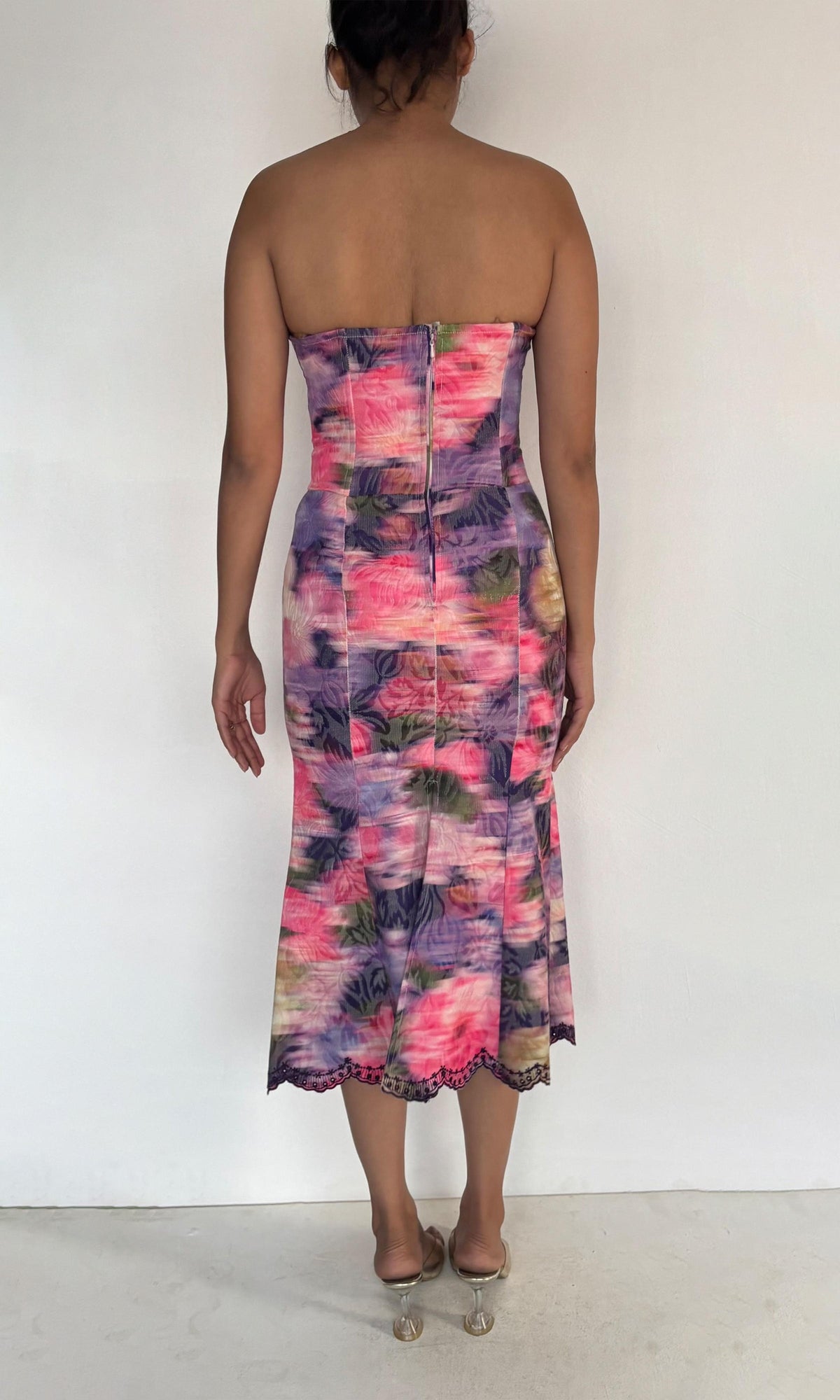 Womens | Inv Cotton Jacquard Midi Dress | Purple