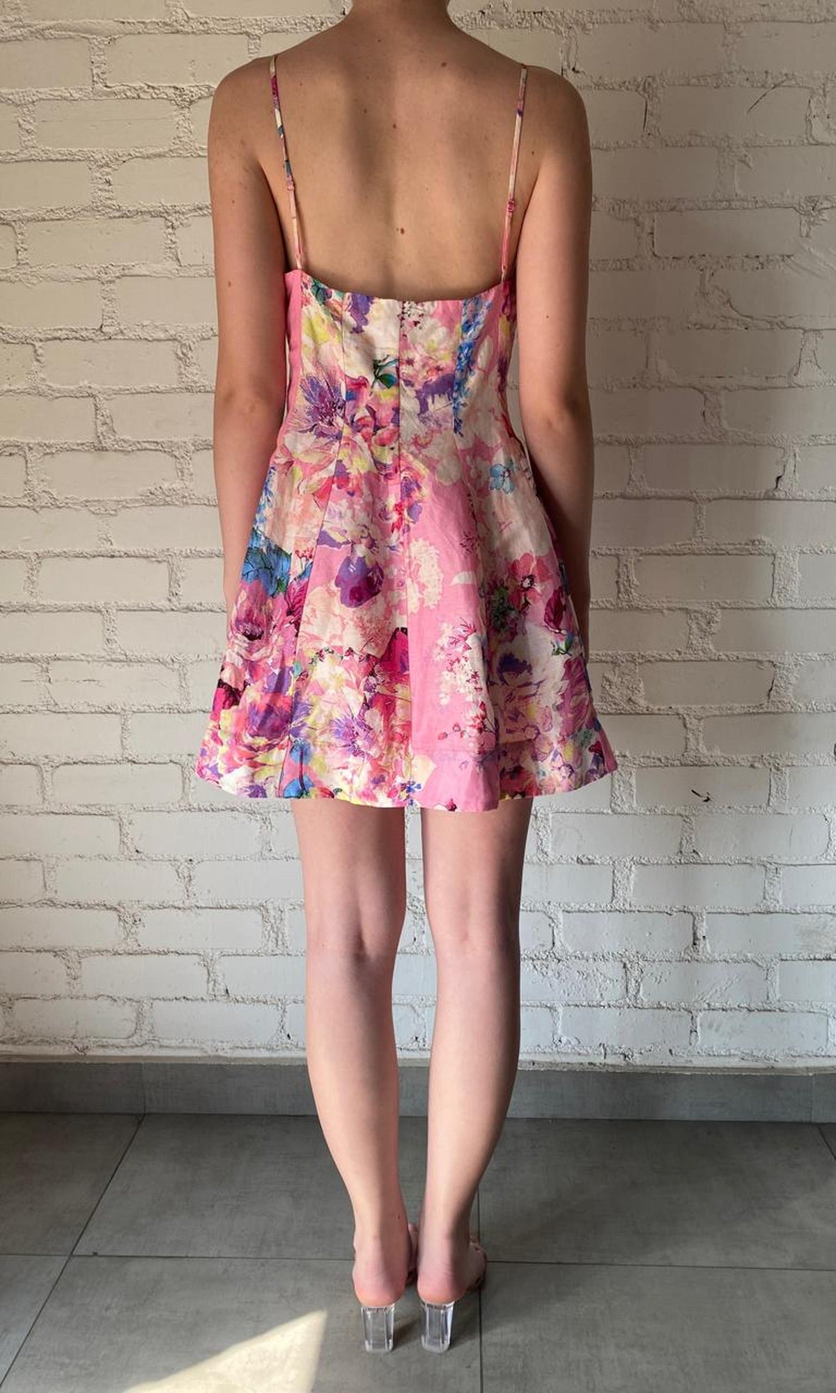 Womens | Inv Viscose Linen Orgenza Short Dress | Pink Print