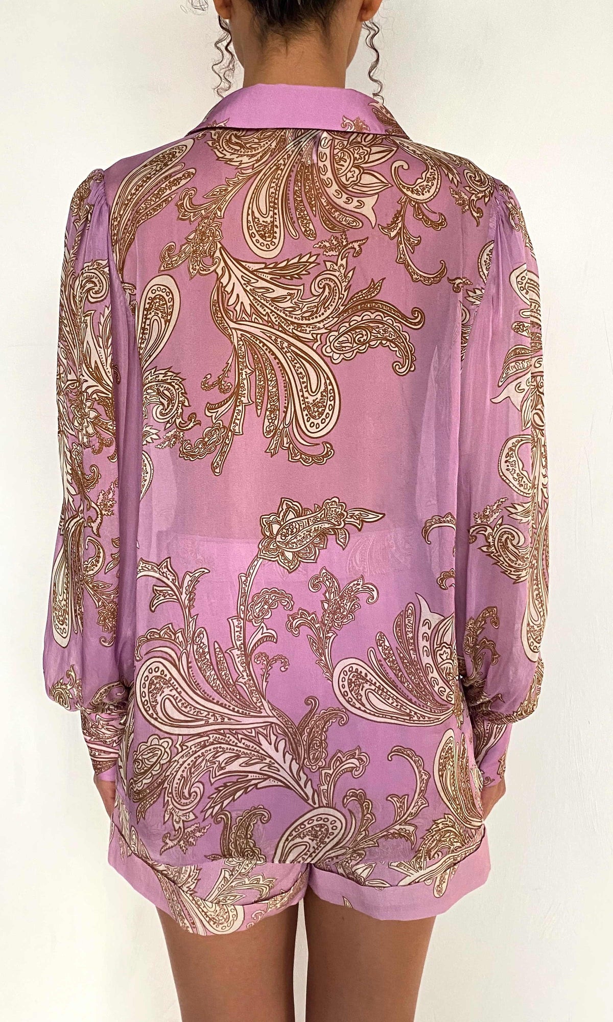 Womens | Jiah Viscose Flat Chiffon Shirt | Lilac