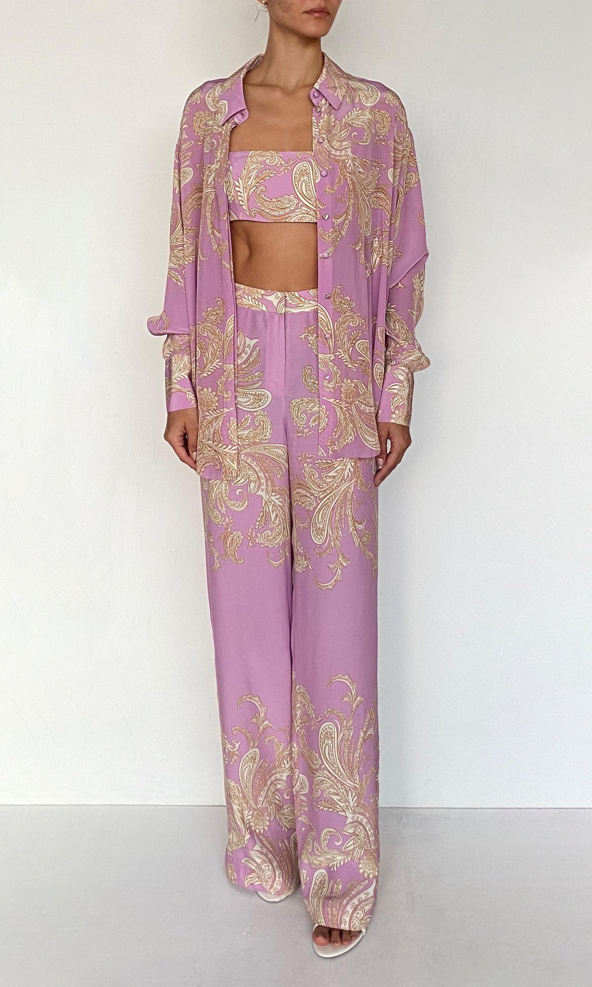 Womens | Jiah Heavy Crepe Bralette | Lilac