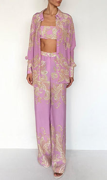 Womens | Jiah Heavy Crepe Straight Pants | Lilac