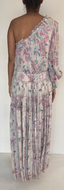 One-Shoulder Long Dress | White/Multi