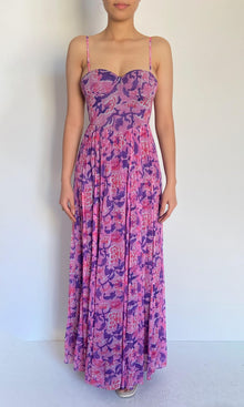 Womens | Lei Crinkle Chiffon Long Dress | Pink