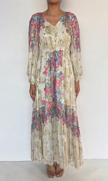 Womens | Mila Viscose Kaftan | White Multi