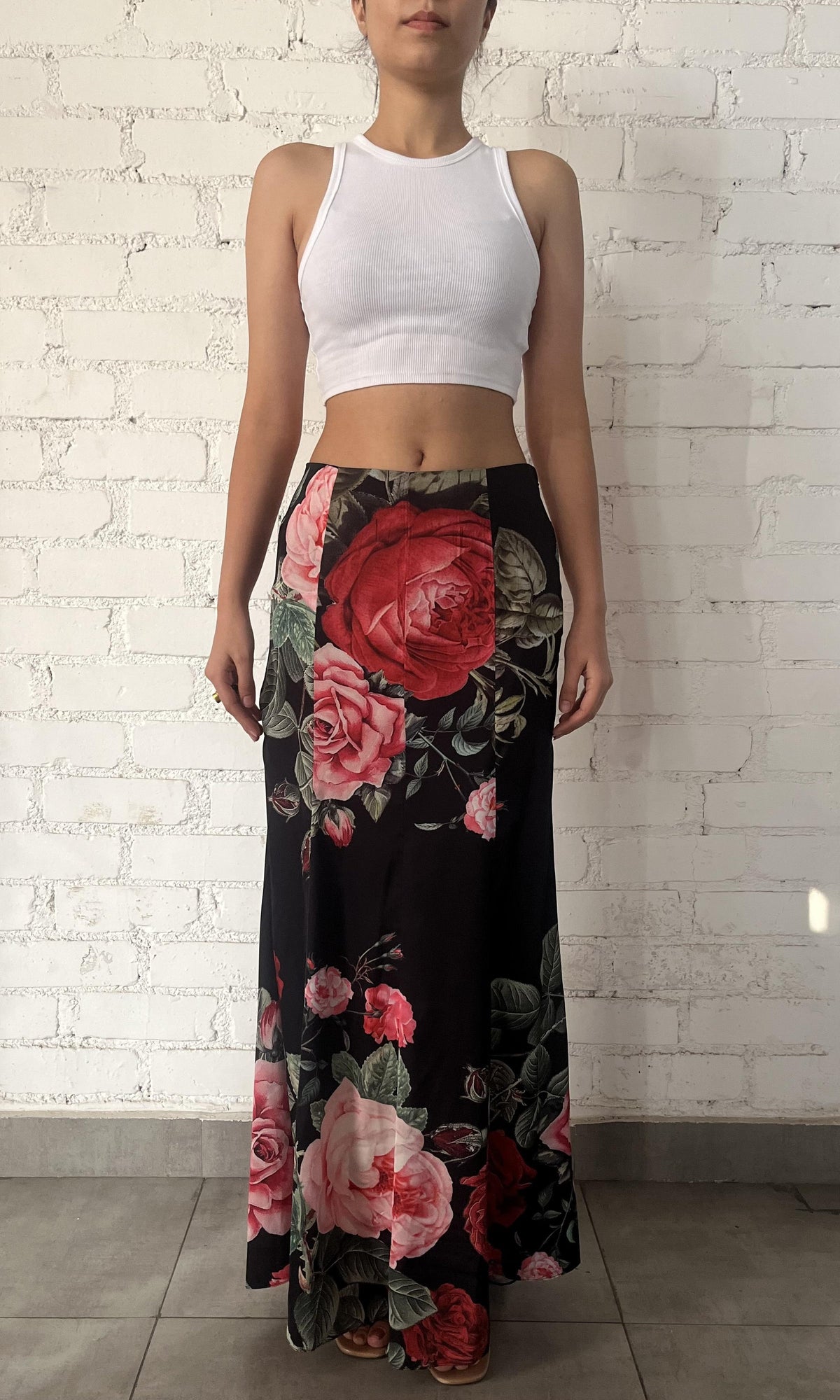 Womens | Maaz Viscose Satin Lycra Long Skirt | Black