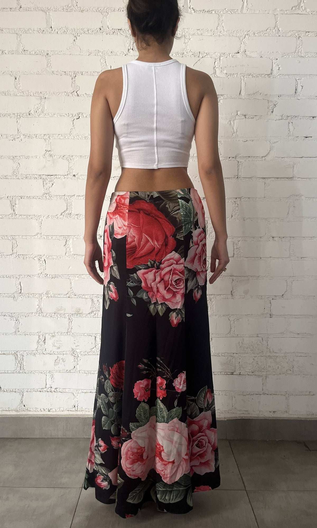 Womens | Maaz Viscose Satin Lycra Long Skirt | Black