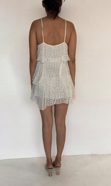 Womens | Noi Viscose Georgette Dobby Short Dress | White