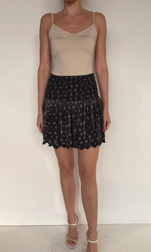 Hemant And Nandita | Noor Viscose Moss Crepe Short Skirt | Black
