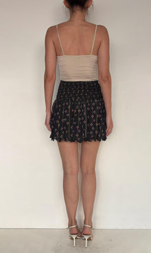 Hemant And Nandita | Noor Viscose Moss Crepe Short Skirt | Black