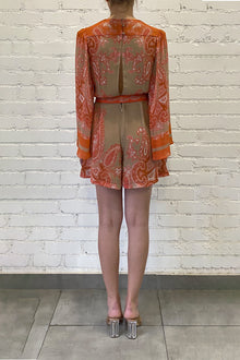 Romper | Beige/Orange