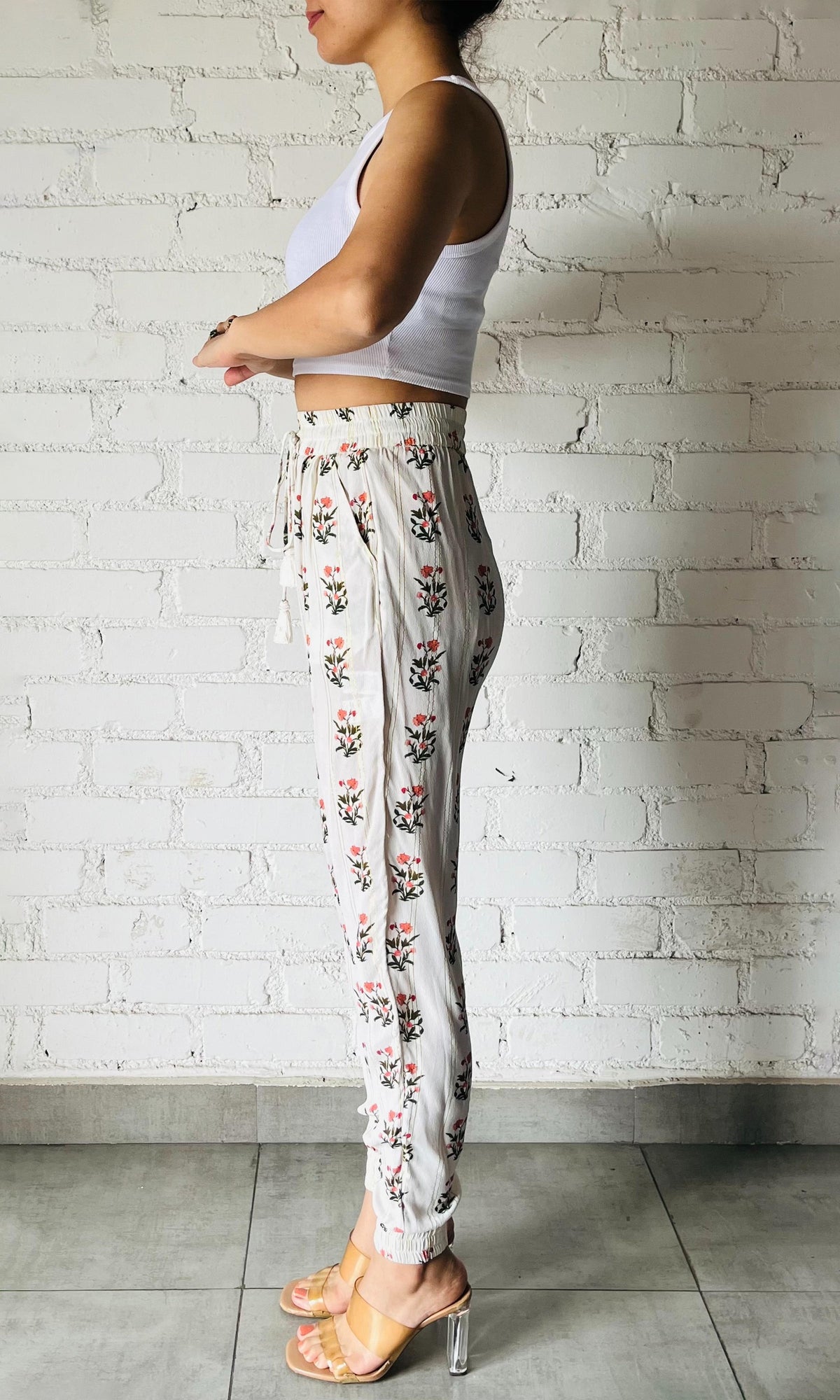 Womens | Pria Viscose Moss Crepe Pants | White