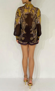 Womens | Reem Viscose Flat Chiffon Shirt | Brown