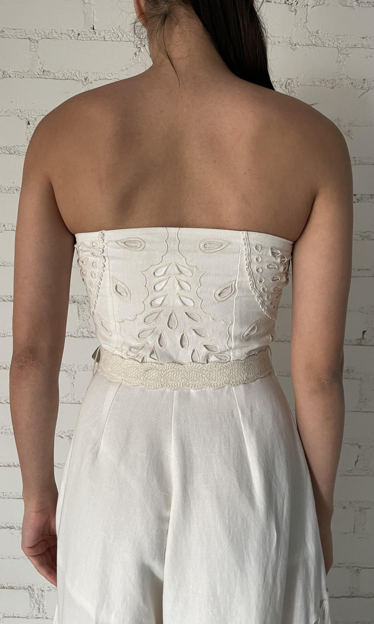 Womens | Runa Linen Cotton Jumpsuit With Buckle Belt | Off White