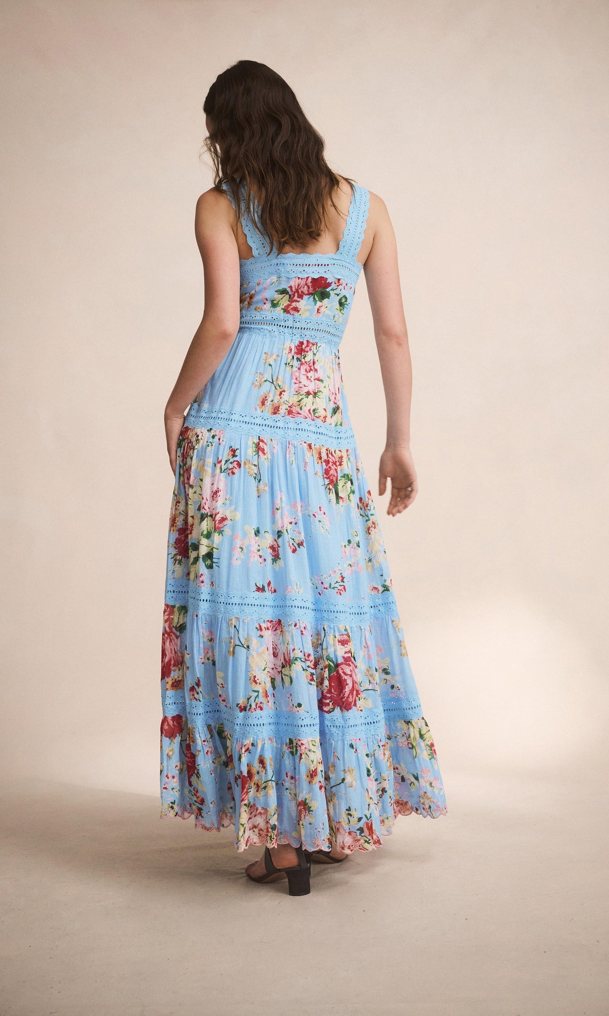 Womens | Tula Cotton Gauze Long Dress | Sky Blue