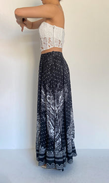 Womens | Viri Cotton Poplin Long Skirt | Black