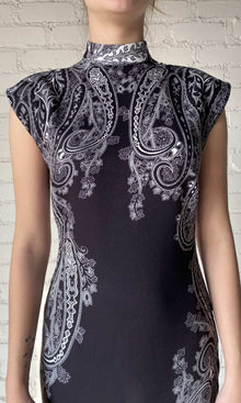 Womens | Viri Heavy Crepe Long Dress | Black White