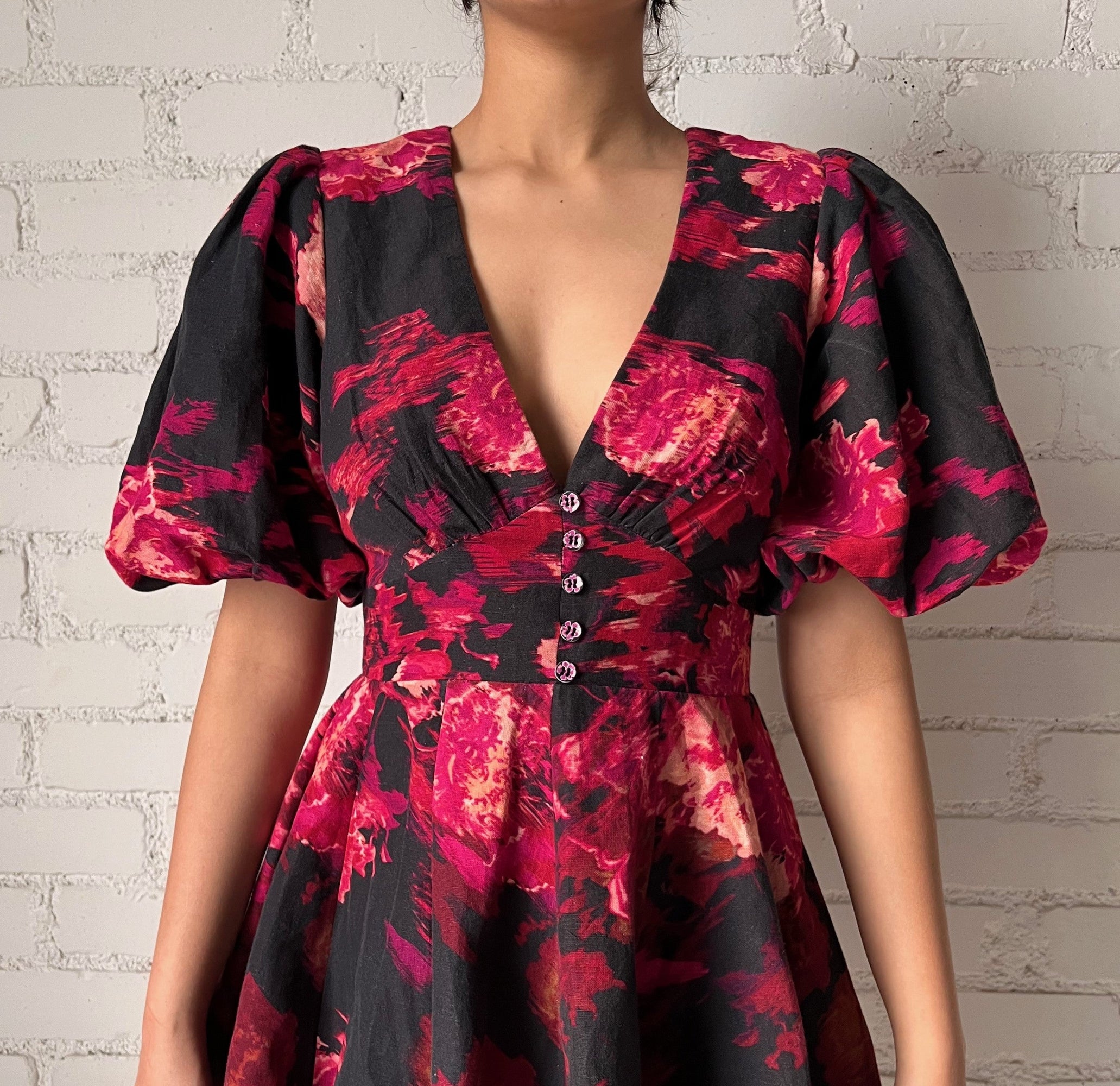 Short Dress | Blurry Floral