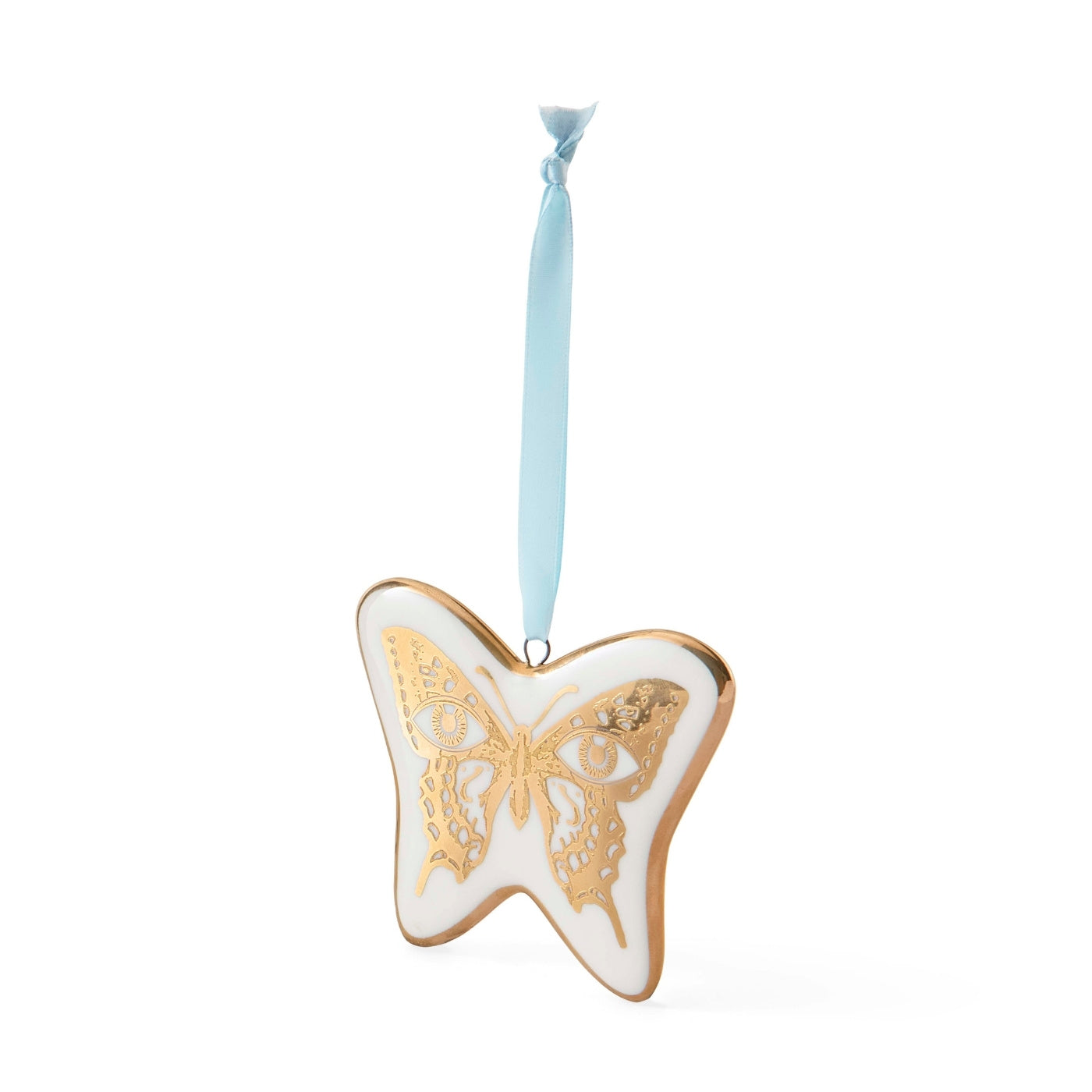Mariposa Ornament | Gold/White