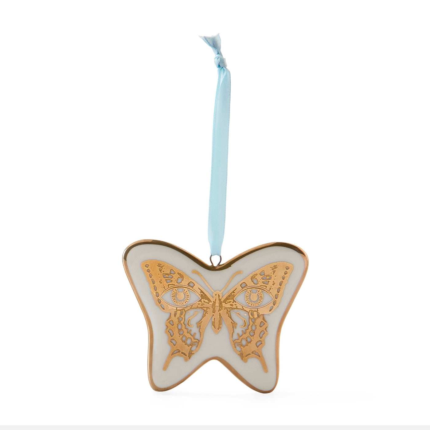 Mariposa Ornament | Gold/White