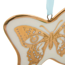 Mariposa Ornament | Gold/White