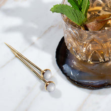 Hospitality Cocktail Picks | Gold-Plated Stainless Steel | Crystal | Set of 4